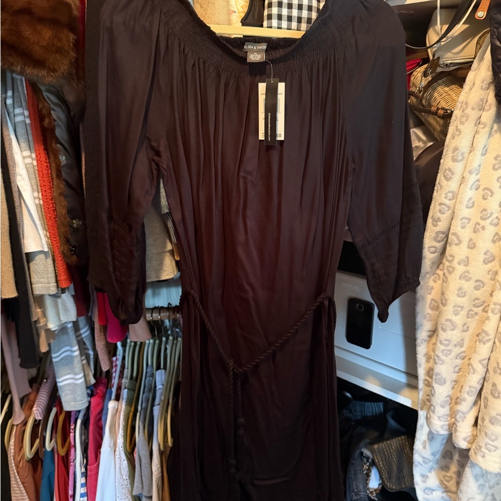 Chelsea & Theodore Black Bishop Sleeve Sundress